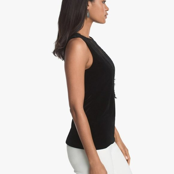 *2 for $25* WHBM Sleeveless Velvet Shell Top NWOT - Picture 3 of 9